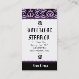 VISITKORT FÖR STARR FÖR ROCKIN'-*HOTT LILA