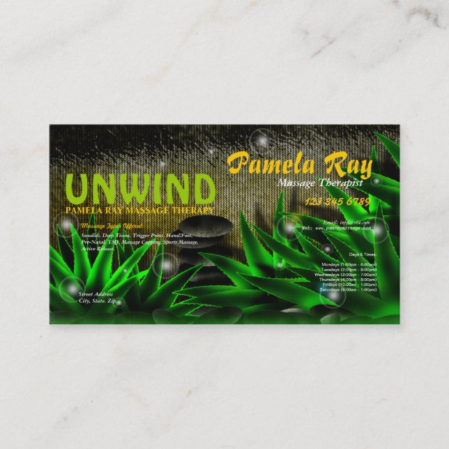 Visitkort för sten för hett för (Framsida)