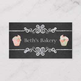 Visitkort för svart tavlabagerimuffin