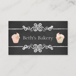 Visitkort för svart tavlabagerimuffin