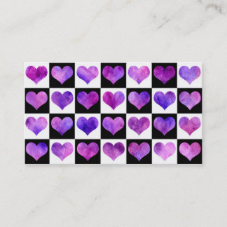 Visitkort för svart- & vitIolanthe hjärtor