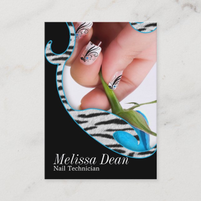 Visitkort för tekniker för ManicurePedicuresalong (Framsida)