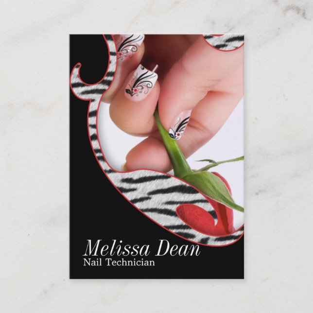 Visitkort för tekniker för ManicurePedicuresalong (Framsida)