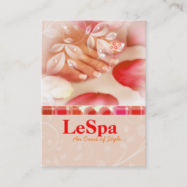 Visitkort för tekniker för ManicurePedicuresalong (Framsida)