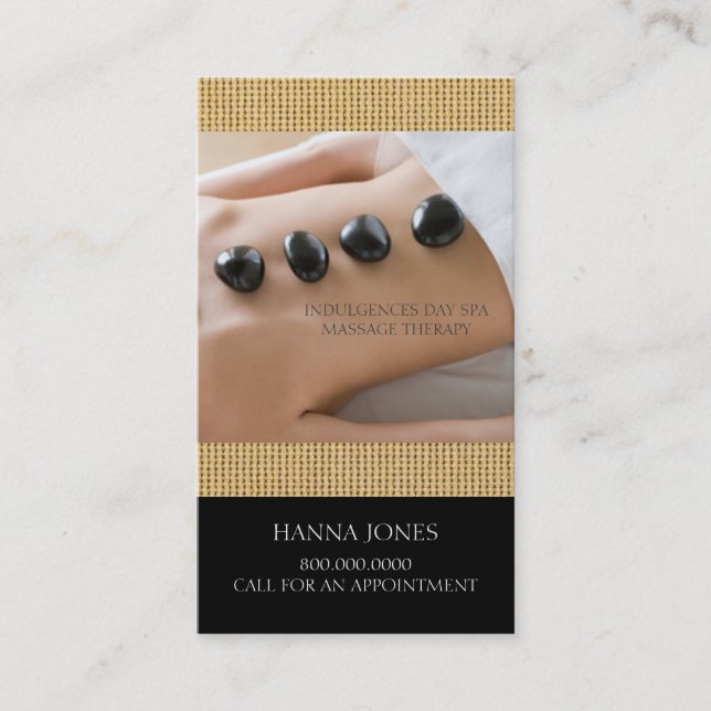 Visitkort för terapi för massage för dagSpa | (Framsida)