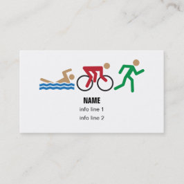 Visitkort för Triathlonfärgsymboler