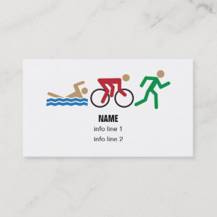 Visitkort för Triathlonfärgsymboler