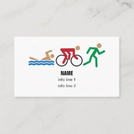 Visitkort för Triathlonfärgsymboler