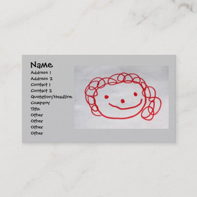 Visitkort för underbart daghem (Framsida)