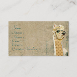 Visitkort för vintageAlpacablått