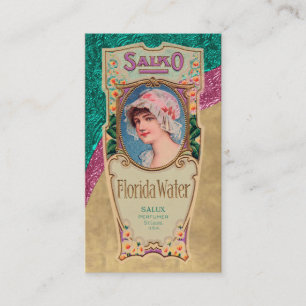 Visitkort för vintageparfymaffisch
