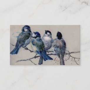 Visitkort för vintageParis bluebirds