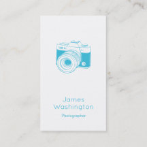 Visitkort för vintagestilfotografi - blått