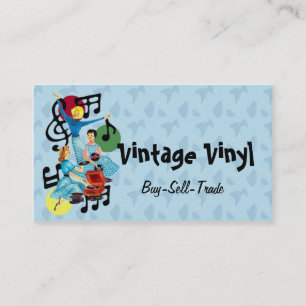 Visitkort för vintagevinylrekord