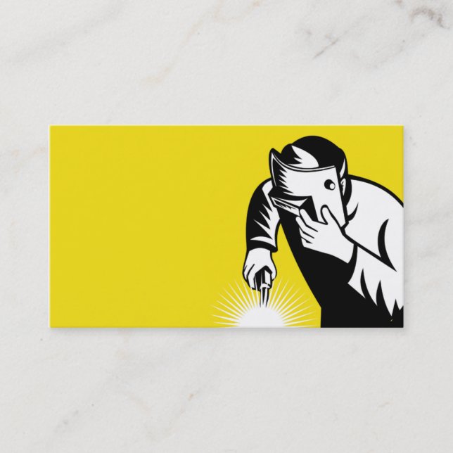 visitkort för welderarbetarsvetsning (Framsida)