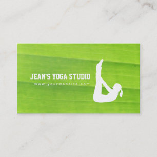 Visitkort för yoga- & hälsanaturgrönt