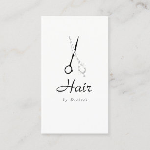 Visitkort - förenklad sax för hårstylist