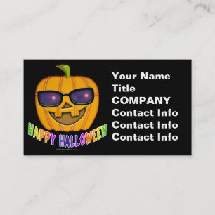 Visitkort - Halloween jack o lanternpumpa
