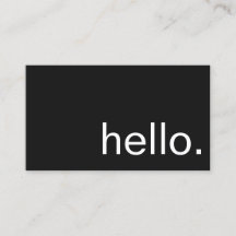 Visitkort - hello.