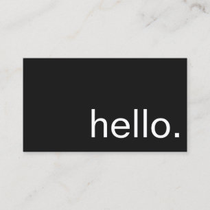 Visitkort - hello.