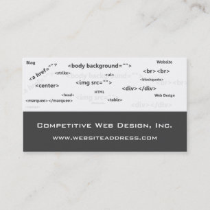 Visitkort:: HTML kodifierar webbdesign Visitkort