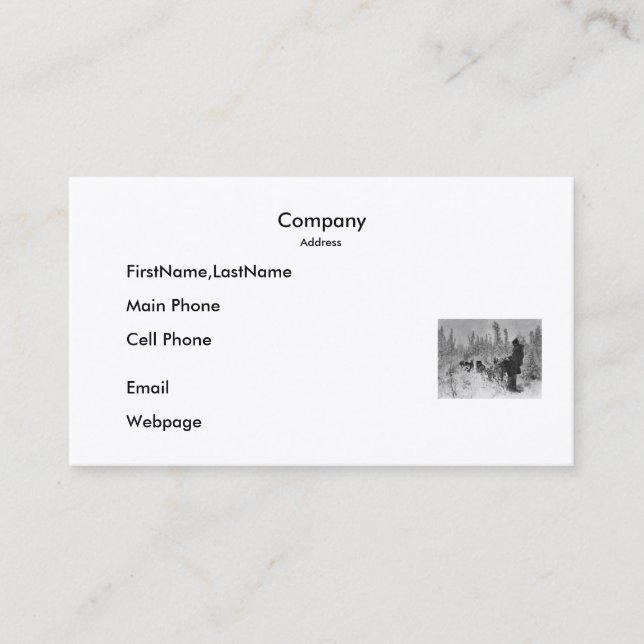 Visitkort-/hundlag på slingan visitkort (Framsida)