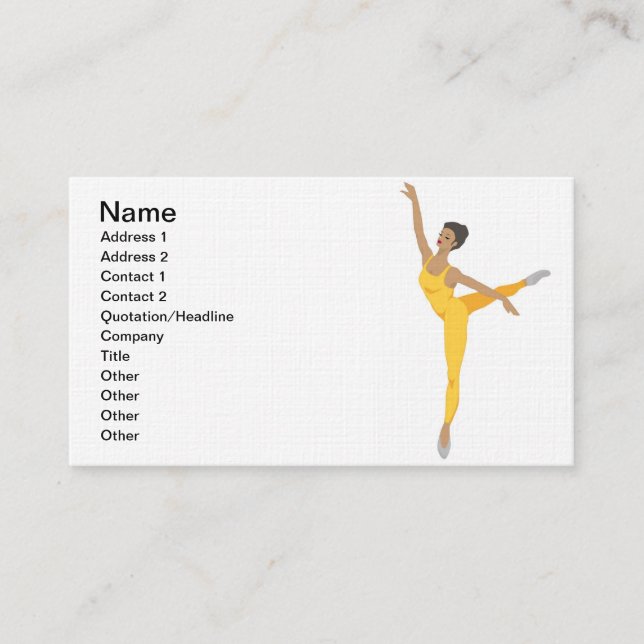 Visitkort i linnefullföljande (Framsida)