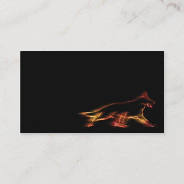 Visitkort med den tyska herdehunden (Framsida)