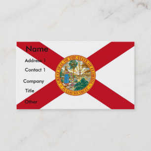 Visitkort med flagga av Florida, USA