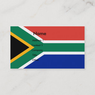 Visitkort med flagga av Sydafrika