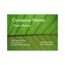 Visitkort på ett löv