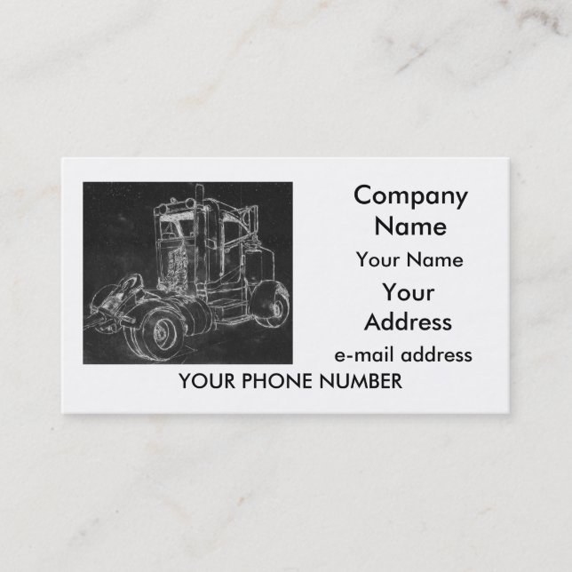 Visitkort "Peterbilt 2", (Framsida)