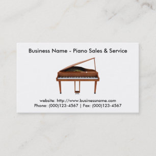 Visitkort: Piano Sales & Service Visitkort