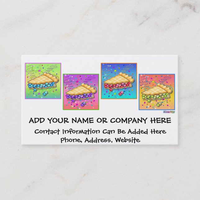 Visitkort - popkonstbiet av pajen (Framsida)