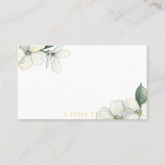 Visitkort scripture, dogwood, blommigt