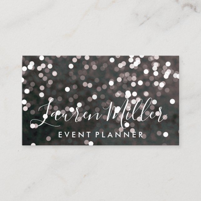 Visitkort - Sparkling affärs-svart (Framsida)