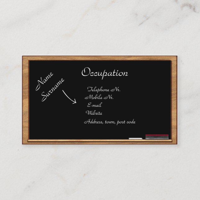 Visitkort: Utbildning & utbildning Visitkort (Framsida)