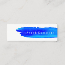 Visitkort - vattenfärgpenseldragblått