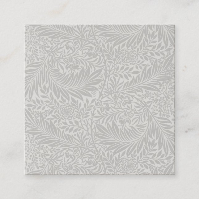 VISITKORT: WILLIAM MORRIS : LARKSPUR FYRKANTIGT VISITKORT (Framsida)