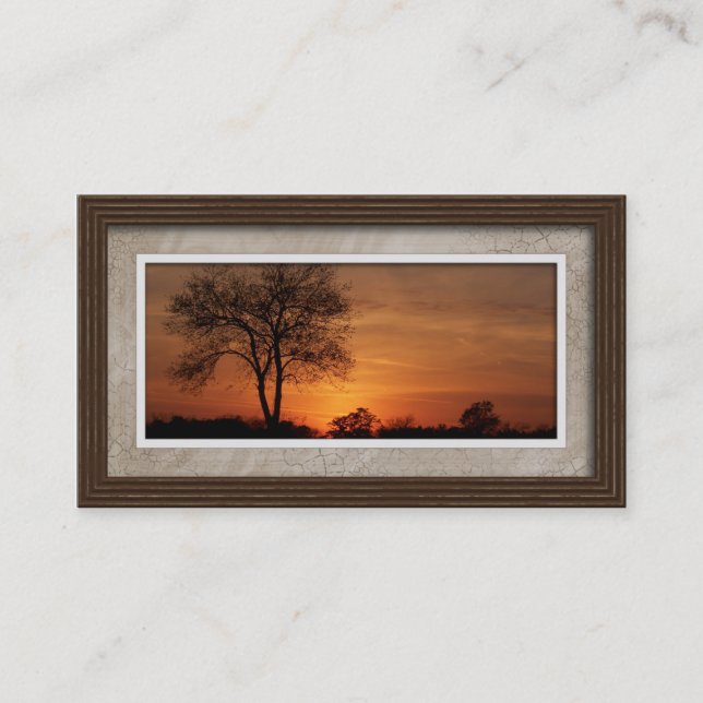 Visitkortar - bildramstil 01 (bruntet) visitkort (Framsida)