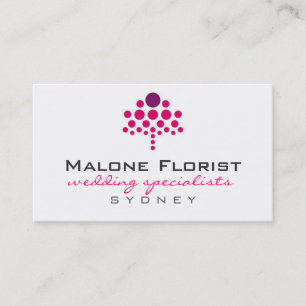 visitkortar > blomsterhandlare [lila: rosor] visitkort