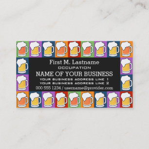 Visitkortar för anpassningsbar för ÖLpopkonst Visitkort