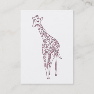 Visitkortar för babygirafffärgläggning visitkort