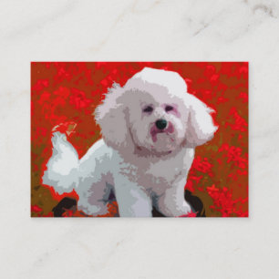 Visitkortar för Bichon Frise popkonst Visitkort