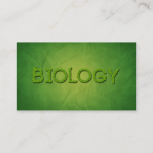 Visitkortar för biologibiologtypografi visitkort
