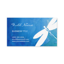 Visitkortar för blått- och gröntvattenfärgslända