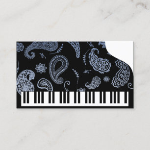 Visitkortar för blåttPaisley piano Visitkort