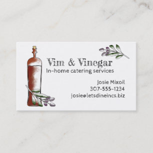 visitkortar för catering för kock för visitkort