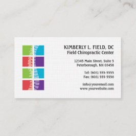 Visitkortar för Chiropractic för färgkvarterrygg Visitkort