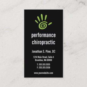 Visitkortar för Chiropracticlogotyplodrät Visitkort